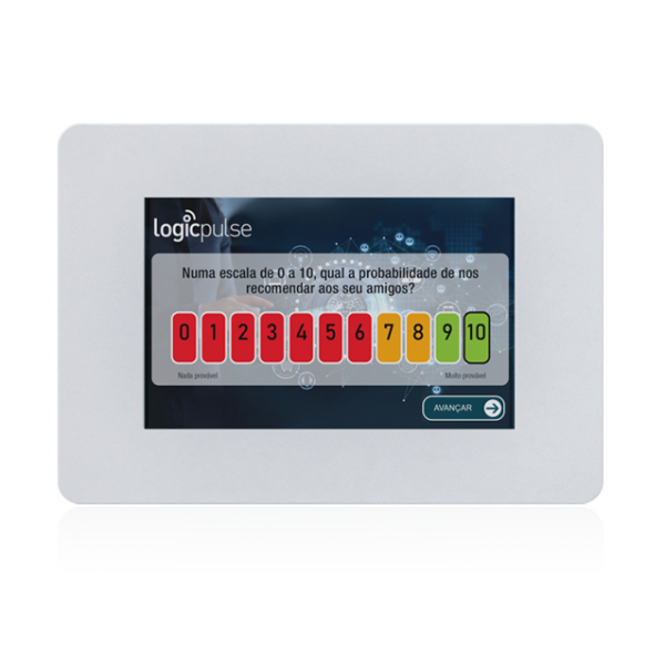 Quiosque Multimédia, Sistema de Inquérito de Satisfação, SV-WALL KIOSK - ANDROID [QMSV4] - Branco