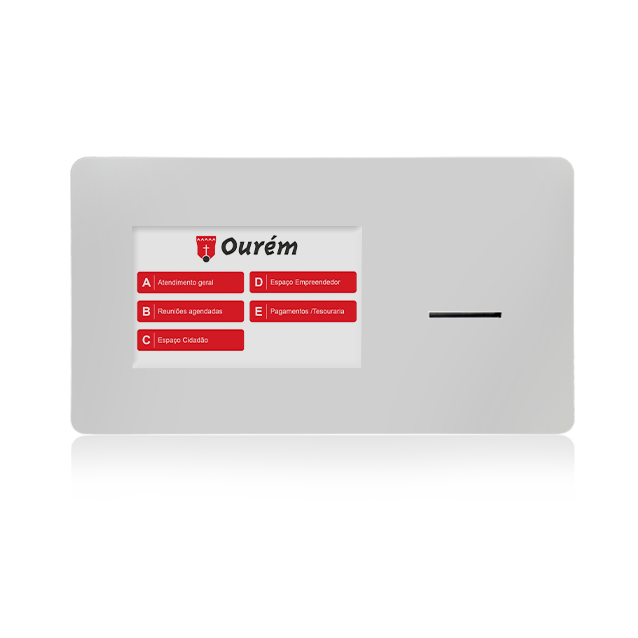 Dispensador de Senhas, Quiosque multimédia, Quiosque Filas de Espera, Quiosque Compacto TD [QMTD2] - Branco